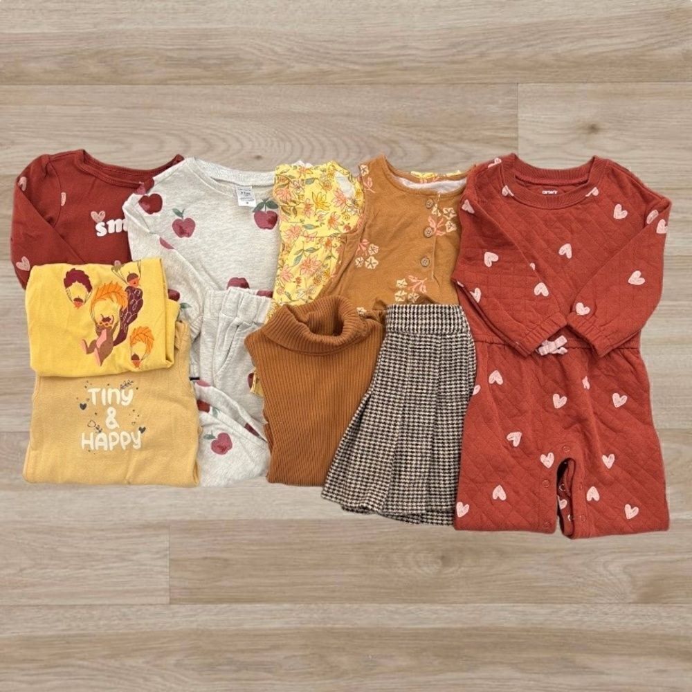 Baby Girl Fall Clothes Lot | Bundle 10 items (12 months)